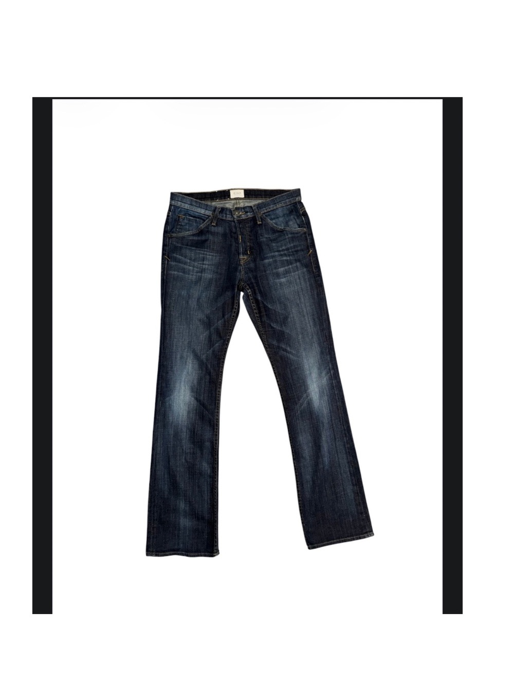Hudson Webber Jeans Men’s Dark Blue Bootcut 31x32; USA; flap pocket; button fly